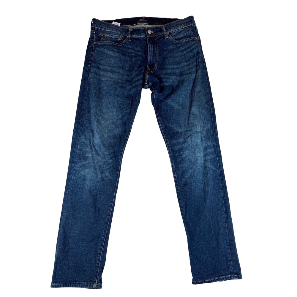 Polo Ralph Lauren Sullivan Slim Jeans Mens 34x34 Dark Indigo Wash Denim Pants
